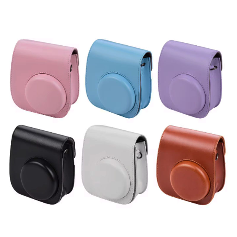 Camera Leather Case - สำหรับกระเป๋ากล้องฟิล์ม FUJIFILM สำหรับ Instax Mini 11
