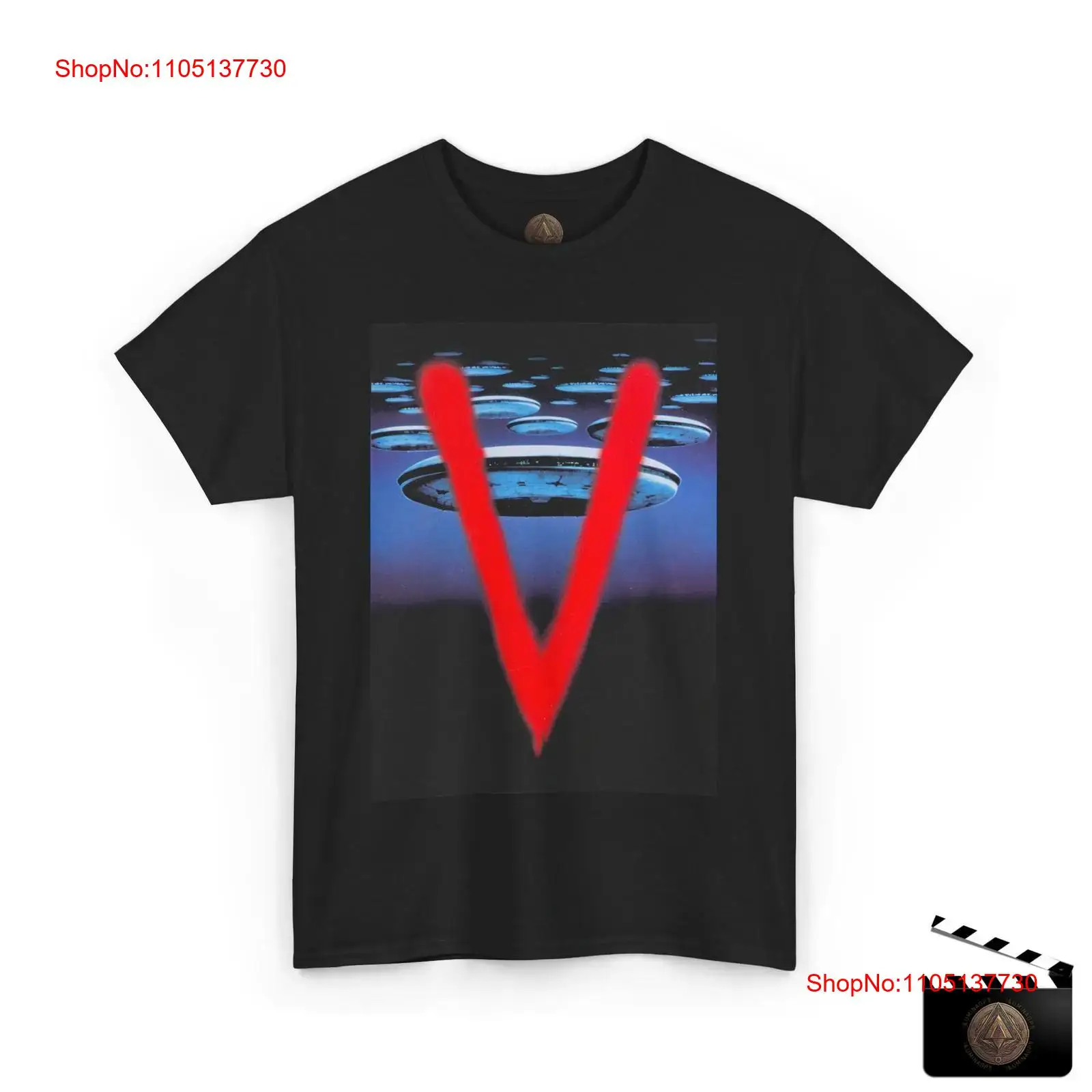 Vintage Collectible Show - เสื้อยืด V UFO สำหรับผู้ที่ชื่นชอบรายการโทรทัศน์ยุค 80 ของสะสมวินเทจ