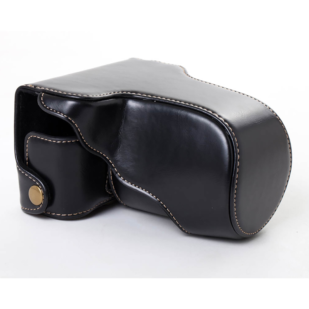 Camera Leather Case - กระเป๋ากล้องหนัง PU พร้อมซองใส่เลนส์สำหรับกล้อง Fujifilm X-A3/X-A10/X-A5 พร้อมสายคล้อง,