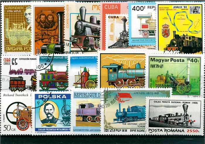 Collectible Vintage Postage Stamps - 50 ชิ้น/ล็อต Vintage รถไฟเก่าแสตมป์ทั้งหมดที่แตกต่างกันหลายประเทศไม่มีซ้ําทําเครื่องหมายแสตมป์สําหรับเกมส์สะสม