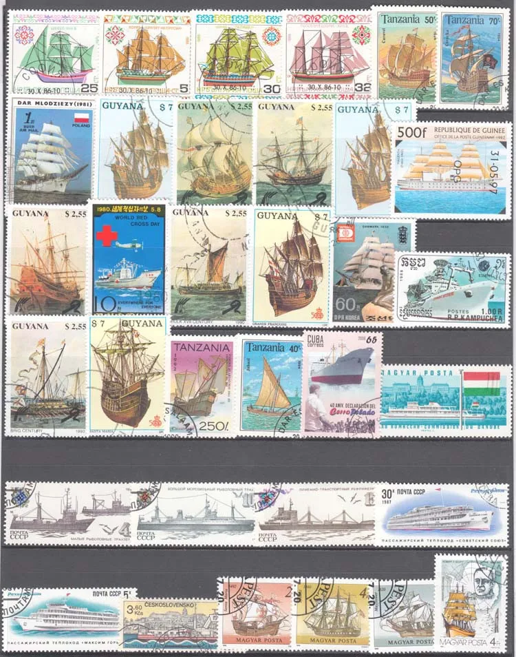 แสตมป์พิเศษ 100 แสตมป์เรือและเ - Collectible Vintage Postage Stamps บทวิจารณ์และราคา