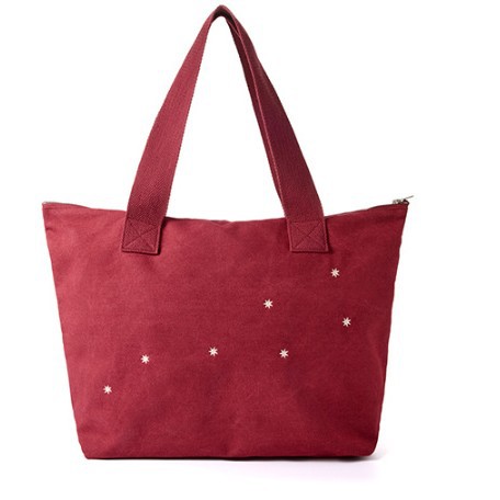 กระเป๋าผ้าแคนวาสสีแดงลายพิมพ์ว - Vintage Collectible Shop บทวิจารณ์และราคา