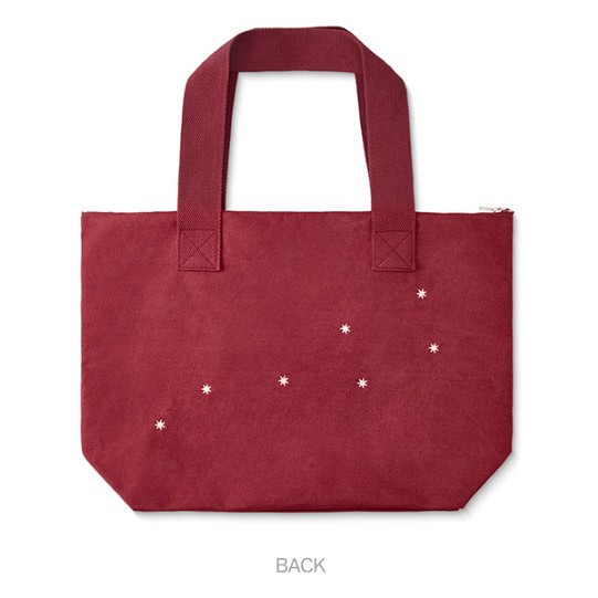 กระเป๋าผ้าแคนวาสสีแดงลายพิมพ์ว - Vintage Collectible Shop บทวิจารณ์และราคา