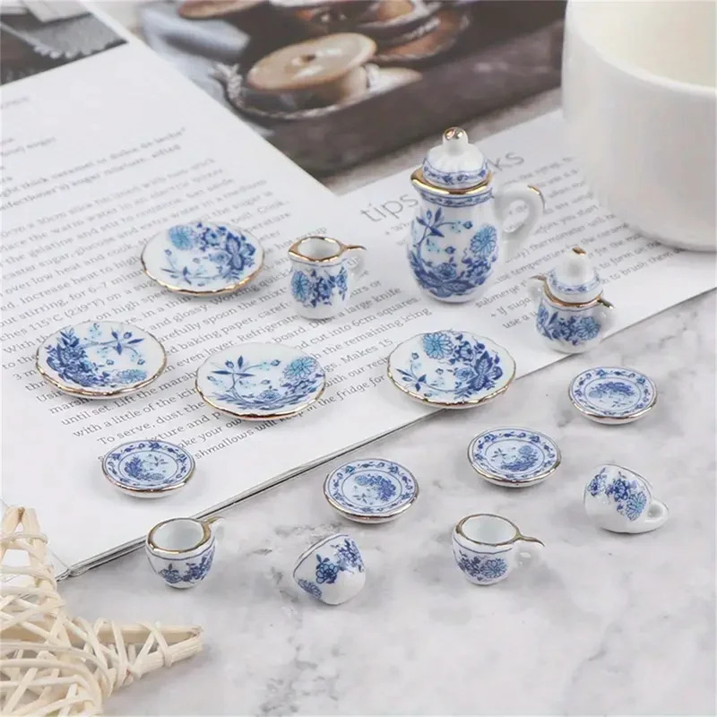 15 ชิ้น/เซ็ตวินเทจจิ๋วชุดน้ำชา - Vintage Collectible Items บทวิจารณ์และราคา
