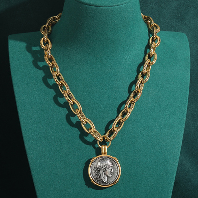 สร้อยคอวินเทจแบบโชคเกอร์ ลายแก - Vintage Collectible Coins บทวิจารณ์และราคา