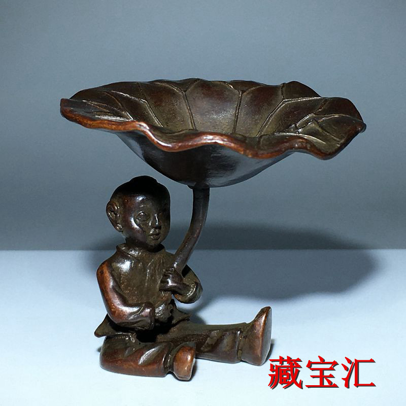 รูปปั้นทองสัมฤทธิ์ใบบัวโบราณสไ - Vintage Collectible Items บทวิจารณ์และราคา