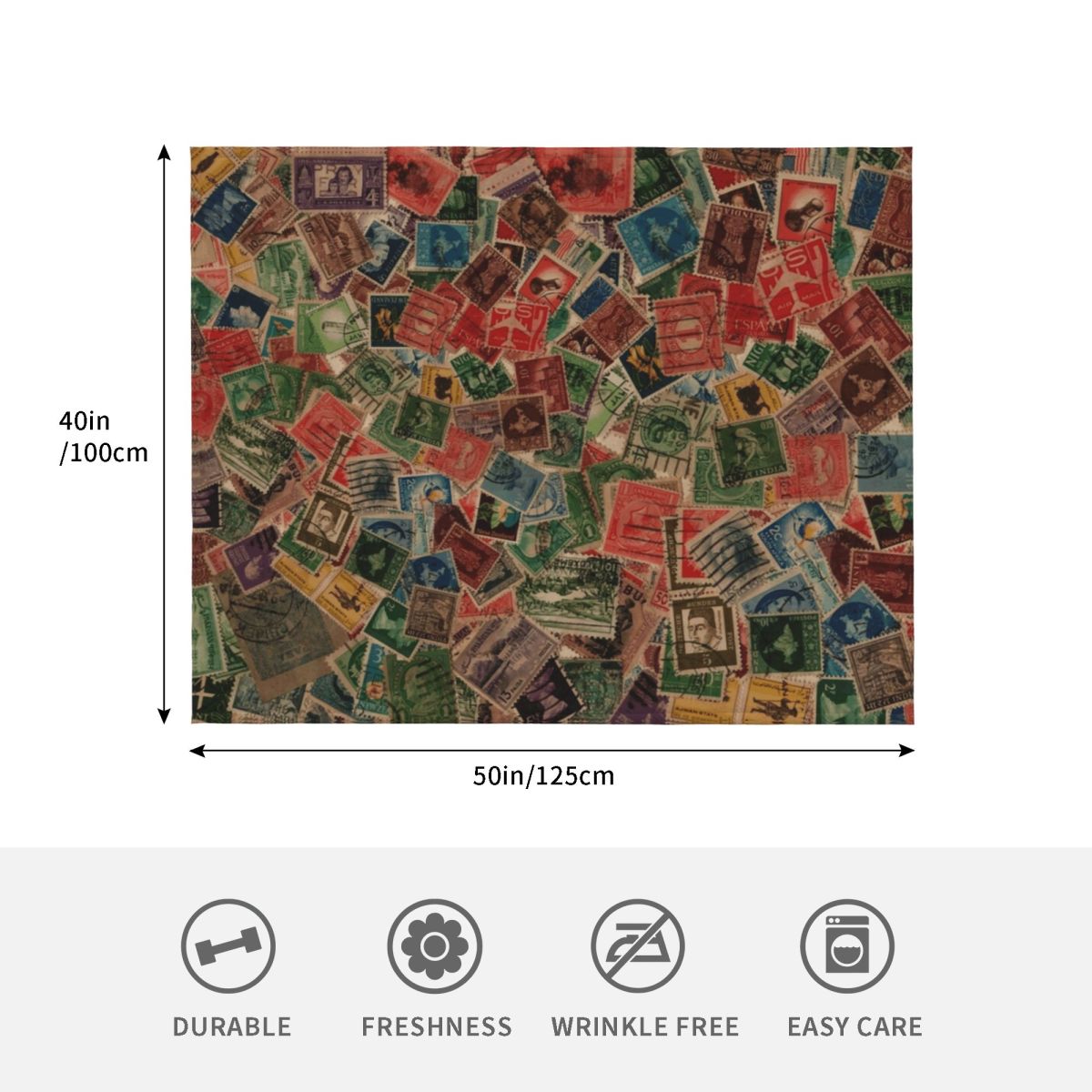 ผ้าห่มลายแสตมป์ไปรษณีย์วินเทจ  - Collectible Vintage Postage Stamps บทวิจารณ์และราคา