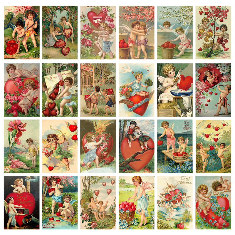 12ชิ้นคอลเลกชันโปสการ์ดวันวาเล - Collectible Vintage Greeting Cards บทวิจารณ์และราคา