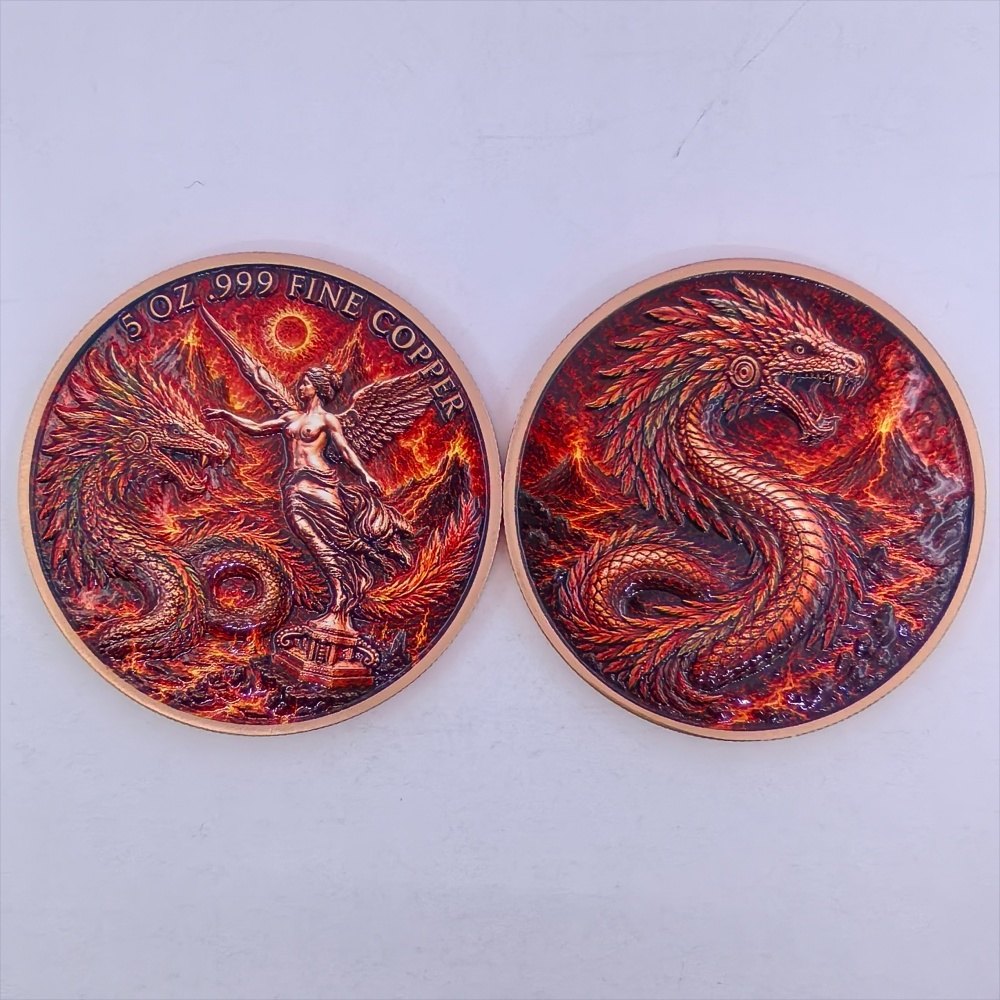 เหรียญทองแดงแท้ 5 ออนซ์ .999 ส - Vintage Collectible Coins บทวิจารณ์และราคา