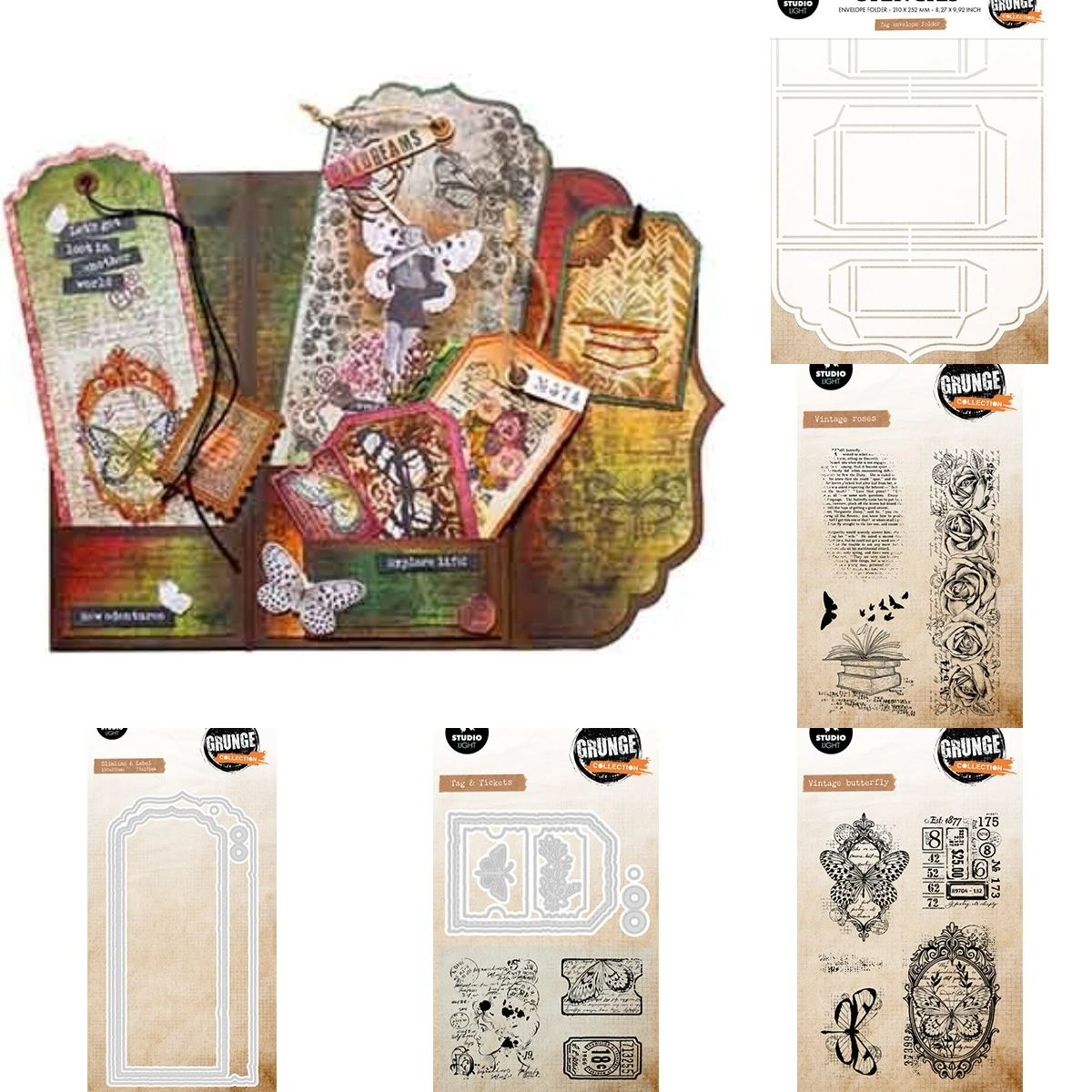 ชุดแม่พิมพ์วินเทจลายดอกกุหลาบส - Collectible Vintage Greeting Cards บทวิจารณ์และราคา